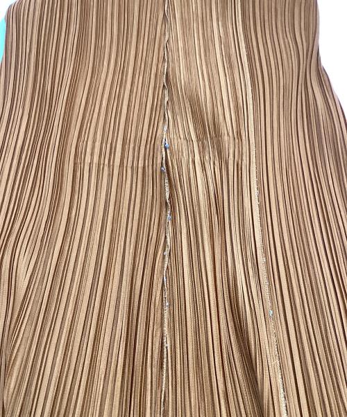 PLEATS PLEASE（プリーツプリーズ）PLEATS PLEASE (プリーツプリーズ) プリーツワンピース ブラウン サイズ:2の古着・服飾アイテム