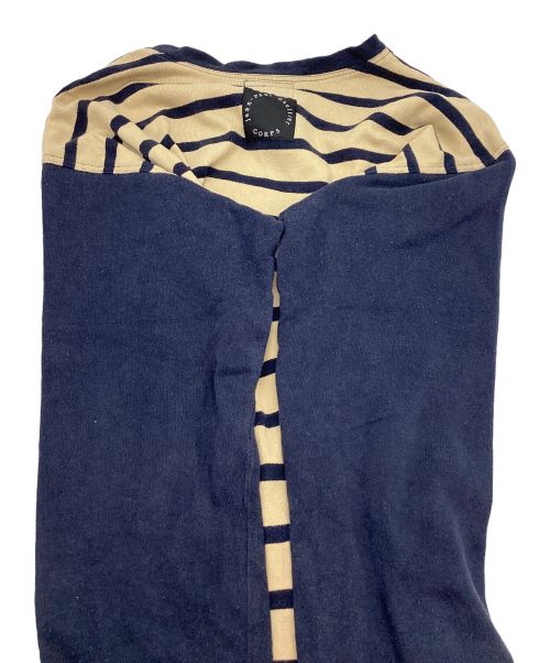 Jean Paul Gaultier homme（ジャンポールゴルチェオム）Jean Paul GAULTIER HOMME (ジャンポールゴルチェオム) ボーダーTシャツ ネイビー×ベージュ サイズ:Mの古着・服飾アイテム