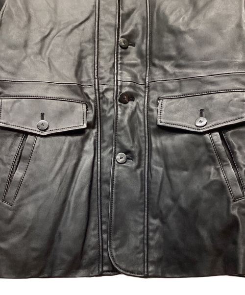 ノーブランド（ノーブランド）ノーブランド (ノーブランド) レザージャケット ブラック サイズ:Mの古着・服飾アイテム