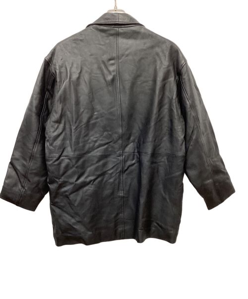 ノーブランド（ノーブランド）ノーブランド (ノーブランド) レザージャケット ブラック サイズ:Mの古着・服飾アイテム