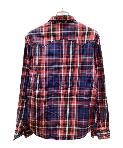 REPLAY（リプレイ）REPLAY (リプレイ) チェックシャツ ブルー×レッド サイズ:Sの古着・服飾アイテム