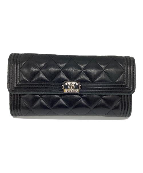 CHANEL（シャネル）CHANEL (シャネル) ボーイシャネル　長財布 ブラックの古着・服飾アイテム