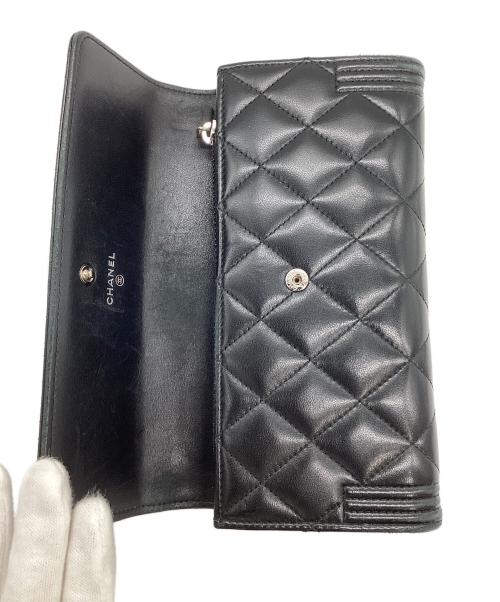 CHANEL（シャネル）CHANEL (シャネル) ボーイシャネル　長財布 ブラックの古着・服飾アイテム