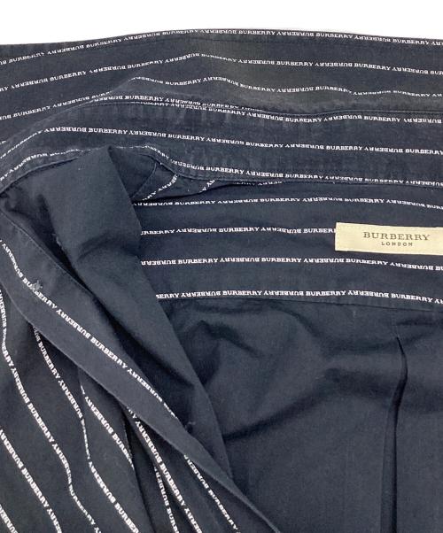 BURBERRY LONDON（バーバリーロンドン）BURBERRY LONDON (バーバリーロンドン) ストライプシャツ ネイビー サイズ:Mの古着・服飾アイテム