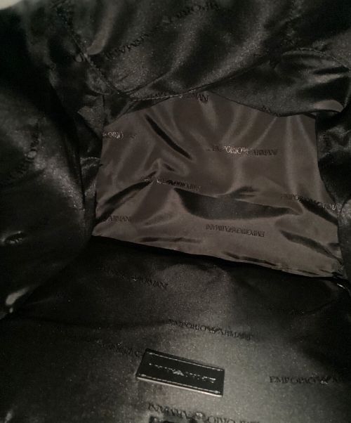 EMPORIO ARMANI（エンポリオアルマーニ）EMPORIO ARMANI (エンポリオアルマーニ) BACKPACK CAPSULE SURREAL ブラック×ブルーの古着・服飾アイテム