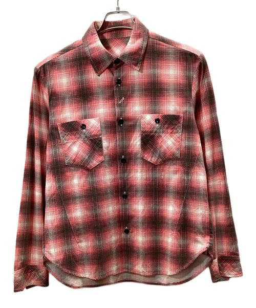 n(n) by NUMBER (N)INE（エヌエヌバイナンバーナイン）n(n) by NUMBER (N)INE (エヌエヌバイナンバーナイン) チェックシャツ ピンク×ブラウン サイズ:Mの古着・服飾アイテム