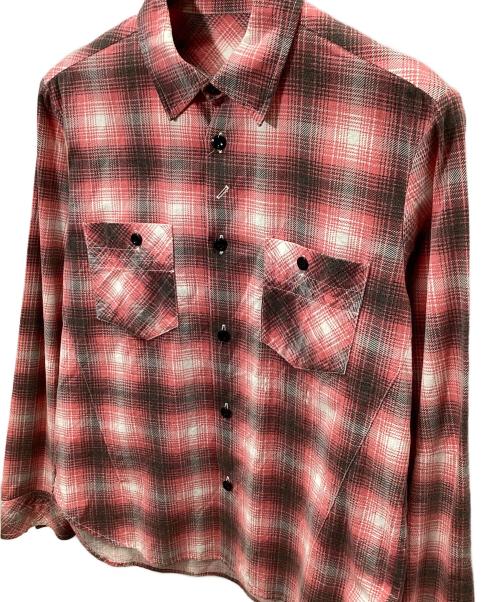 n(n) by NUMBER (N)INE（エヌエヌバイナンバーナイン）n(n) by NUMBER (N)INE (エヌエヌバイナンバーナイン) チェックシャツ ピンク×ブラウン サイズ:Mの古着・服飾アイテム