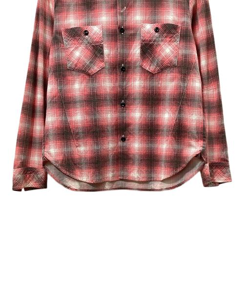 n(n) by NUMBER (N)INE（エヌエヌバイナンバーナイン）n(n) by NUMBER (N)INE (エヌエヌバイナンバーナイン) チェックシャツ ピンク×ブラウン サイズ:Mの古着・服飾アイテム