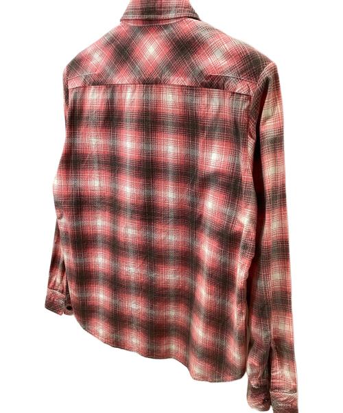n(n) by NUMBER (N)INE（エヌエヌバイナンバーナイン）n(n) by NUMBER (N)INE (エヌエヌバイナンバーナイン) チェックシャツ ピンク×ブラウン サイズ:Mの古着・服飾アイテム