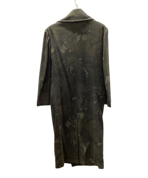 YOHJI YAMAMOTO（ヨウジヤマモト）YOHJI YAMAMOTO (ヨウジヤマモト) 迷彩柄ウールアルスターダブルブレストコート グリーン サイズ:1の古着・服飾アイテム
