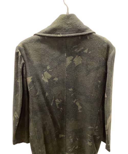 YOHJI YAMAMOTO（ヨウジヤマモト）YOHJI YAMAMOTO (ヨウジヤマモト) 迷彩柄ウールアルスターダブルブレストコート グリーン サイズ:1の古着・服飾アイテム