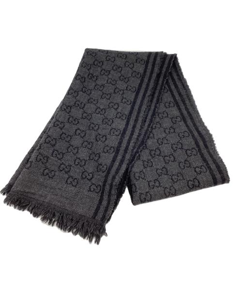 GUCCI（グッチ）GUCCI (グッチ) マフラー グレーの古着・服飾アイテム