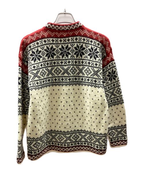 L.L.Bean（エルエルビーン）L.L.Bean (エルエルビーン) ノルディックニット アイボリー×レッド サイズ:XSの古着・服飾アイテム
