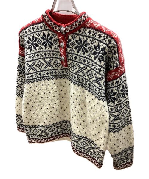 L.L.Bean（エルエルビーン）L.L.Bean (エルエルビーン) ノルディックニット アイボリー×レッド サイズ:XSの古着・服飾アイテム