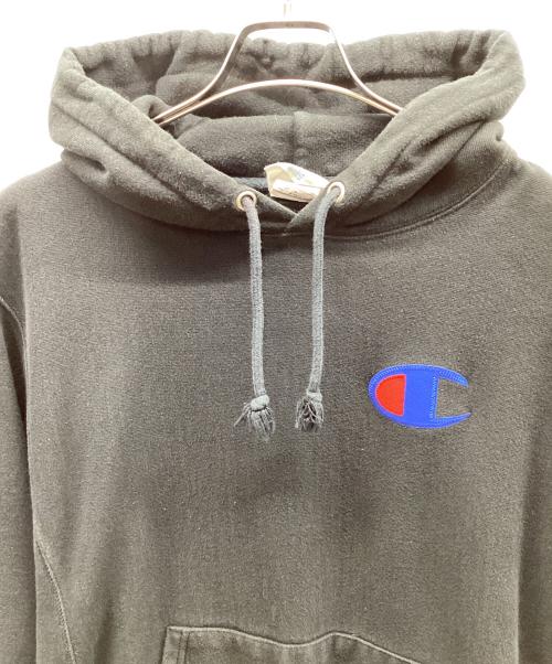 Champion REVERSE WEAVE（チャンピオン リバース ウィーブ）Champion REVERSE WEAVE (チャンピオン リバース ウィーブ) プルオーバーパーカー ブラック サイズ:Lの古着・服飾アイテム