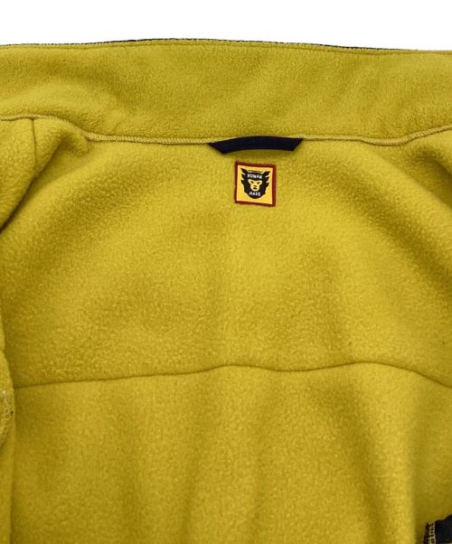 HUMAN MADE（ヒューマンメイド）HUMAN MADE (ヒューマンメイド) フリースベスト イエロー×ネイビー サイズ:Sの古着・服飾アイテム