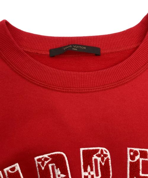 LOUIS VUITTON（ルイ ヴィトン）LOUIS VUITTON (ルイ ヴィトン) SUPREME (シュプリーム) Arc Logo Crewneck レッド サイズ:Lの古着・服飾アイテム