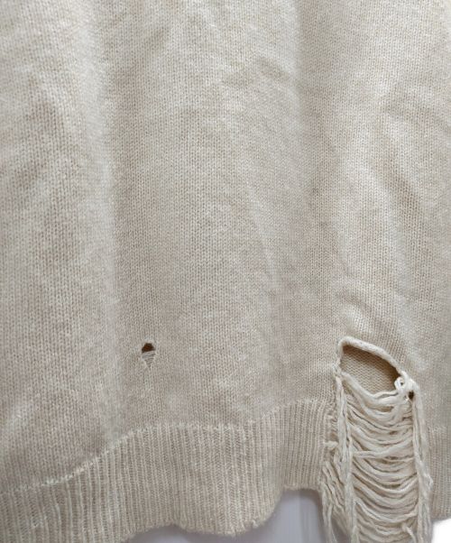 Maison Margiela（メゾンマルジェラ）Maison Margiela (メゾンマルジェラ) デストロイニット アイボリー サイズ:Sの古着・服飾アイテム