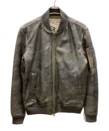 AVIREX（アヴィレックス）の古着「MA-1ラムレザージャケット」｜グリーン