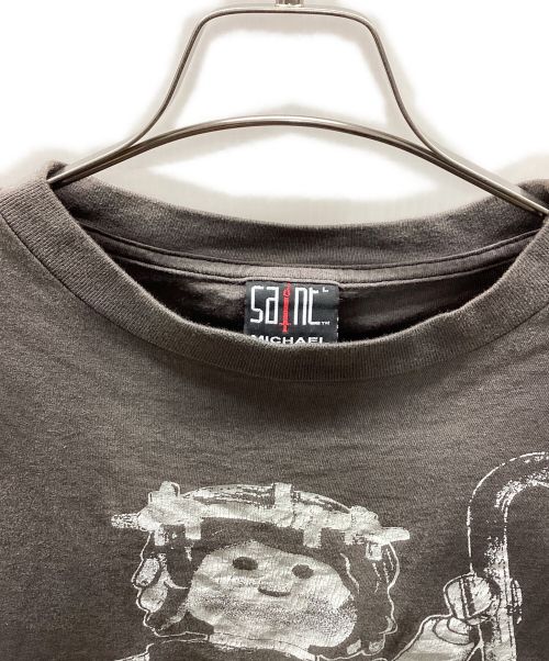 SAINT MICHAEL（セントマイケル）SAINT MICHAEL (セントマイケル) M×××××× T-SHIRT BLOCK グレー サイズ:Lの古着・服飾アイテム