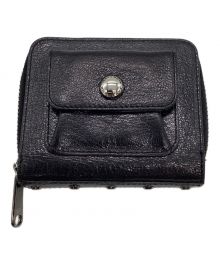BURBERRY BLUE LABEL（バーバリー ブルー レーベル）の古着「コンパクトラウンドファスナー財布」｜ブラック