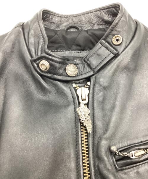HARLEY-DAVIDSON（ハーレーダビッドソン）HARLEY-DAVIDSON (ハーレーダビッドソン) シングルライダースジャケット ブラック サイズ:Sの古着・服飾アイテム