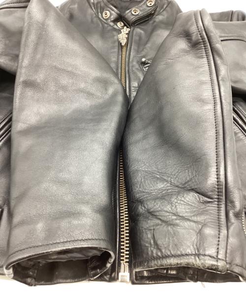 HARLEY-DAVIDSON（ハーレーダビッドソン）HARLEY-DAVIDSON (ハーレーダビッドソン) シングルライダースジャケット ブラック サイズ:Sの古着・服飾アイテム