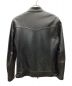 JACKROSE (ジャックローズ) ラムレザーシングルライダースジャケット ブラック サイズ:M：11000円