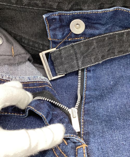 sacai（サカイ）sacai (サカイ) 再構築/ドッキングデニムパンツ インディゴ サイズ:1の古着・服飾アイテム
