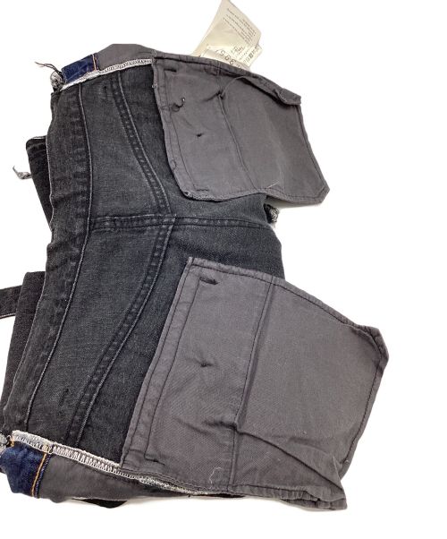 sacai（サカイ）sacai (サカイ) 再構築/ドッキングデニムパンツ インディゴ サイズ:1の古着・服飾アイテム