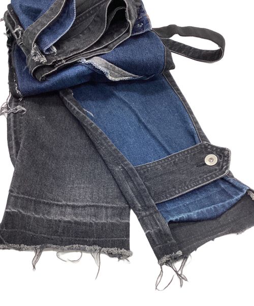 sacai（サカイ）sacai (サカイ) 再構築/ドッキングデニムパンツ インディゴ サイズ:1の古着・服飾アイテム