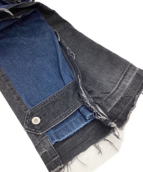 sacai（サカイ）sacai (サカイ) 再構築/ドッキングデニムパンツ インディゴ サイズ:1の古着・服飾アイテム