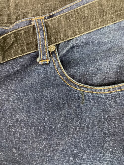 sacai（サカイ）sacai (サカイ) 再構築/ドッキングデニムパンツ インディゴ サイズ:1の古着・服飾アイテム