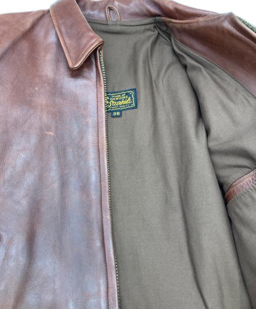 steerhide（ステアハイド）steerhide (ステアハイド) レザージャケット ブラウン サイズ:36の古着・服飾アイテム