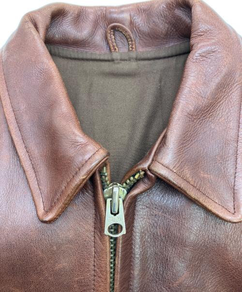 steerhide（ステアハイド）steerhide (ステアハイド) レザージャケット ブラウン サイズ:36の古着・服飾アイテム