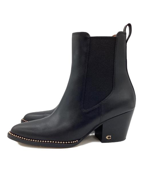 COACH（コーチ）COACH (コーチ) サイドゴアブーツ ブラック サイズ:24の古着・服飾アイテム