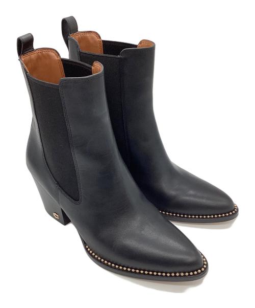 COACH（コーチ）COACH (コーチ) サイドゴアブーツ ブラック サイズ:24の古着・服飾アイテム