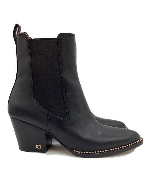 COACH（コーチ）COACH (コーチ) サイドゴアブーツ ブラック サイズ:24の古着・服飾アイテム