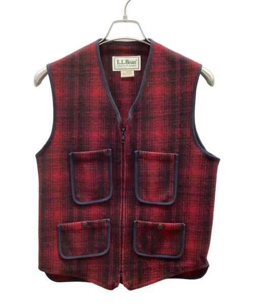 L.L.Bean（エルエルビーン）L.L.Bean (エルエルビーン) ウールベスト レッド×ブラック サイズ:Sの古着・服飾アイテム