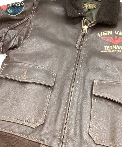 TEDMAN（テッドマン）TEDMAN (テッドマン) フライトジャケット ブラウン サイズ:40の古着・服飾アイテム