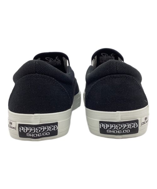 POSSESSED SHOES（ポゼスト）POSSESSED SHOES (ポゼスト) チャッカーズ 海賊版チャッカ―ズ　スリッポン ブラック×ホワイト サイズ:26.5の古着・服飾アイテム