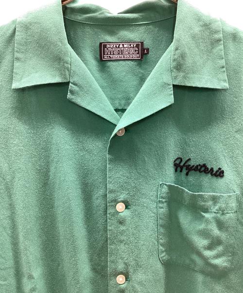 Hysteric Glamour（ヒステリックグラマー）Hysteric Glamour (ヒステリックグラマー) ボウリングシャツ グリーン サイズ:Lの古着・服飾アイテム
