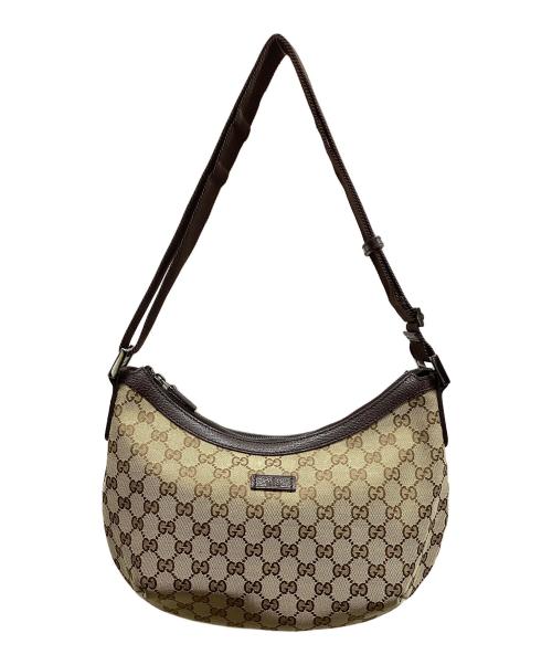 GUCCI（グッチ）GUCCI (グッチ) GUCCI　GGキャンバス ショルダーバッグ ベージュの古着・服飾アイテム