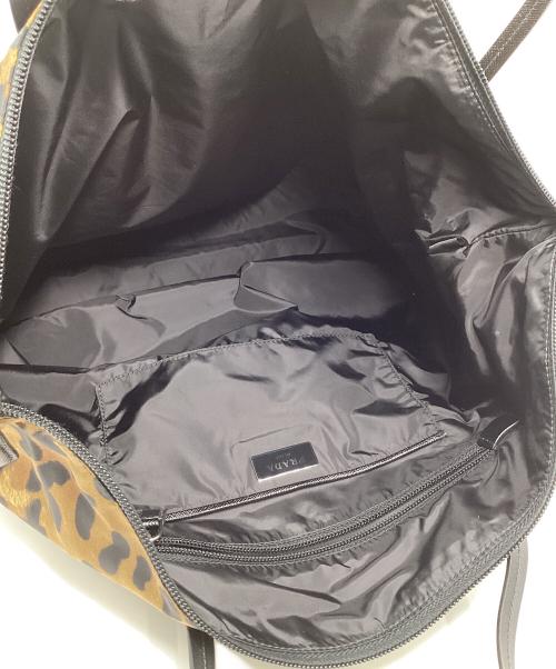 PRADA（プラダ）PRADA (プラダ) レオパード柄バッグ ブラック×レオパードの古着・服飾アイテム