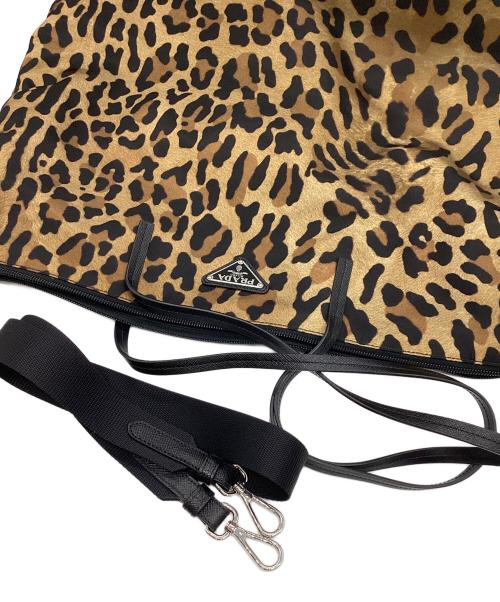 PRADA（プラダ）PRADA (プラダ) レオパード柄バッグ ブラック×レオパードの古着・服飾アイテム