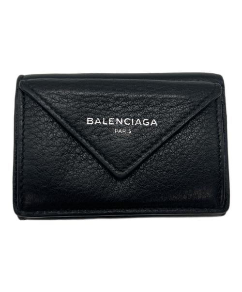 BALENCIAGA（バレンシアガ）BALENCIAGA (バレンシアガ) ペーパーミニウォレット ブラックの古着・服飾アイテム