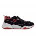 中古・古着 PUMA (プーマ) Maybelline New York スニーカー ブラック×ピンク サイズ:23：4000円