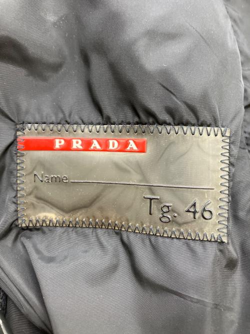 PRADA（プラダ）PRADA (プラダ) フェイクレイヤードチェスターコート ブラック サイズ:46の古着・服飾アイテム