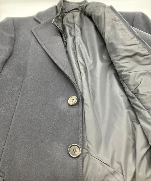 PRADA（プラダ）PRADA (プラダ) フェイクレイヤードチェスターコート ブラック サイズ:46の古着・服飾アイテム