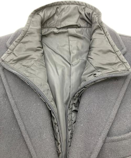 PRADA（プラダ）PRADA (プラダ) フェイクレイヤードチェスターコート ブラック サイズ:46の古着・服飾アイテム